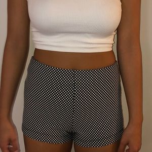 Black & white polka dot shorts-Like new $10!